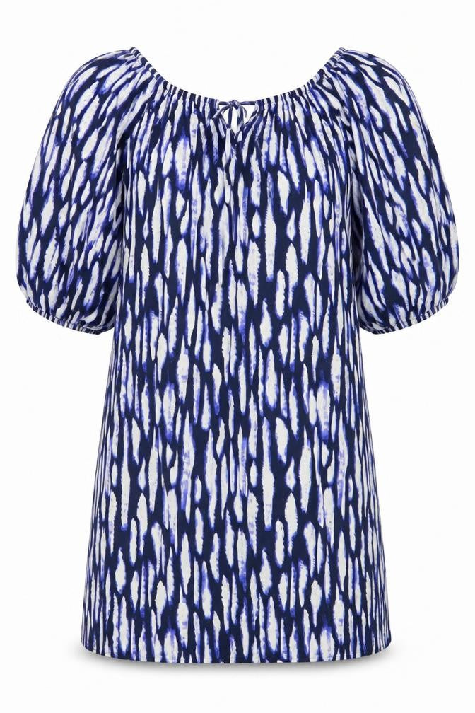 geogre Womens Purple Animal Print  Basic Blouse Size L