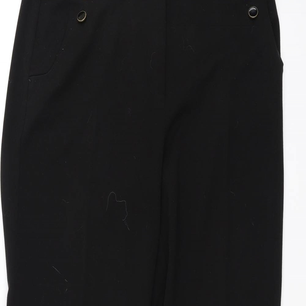 Preworn Womens Black   Trousers  Size 16 L29 in