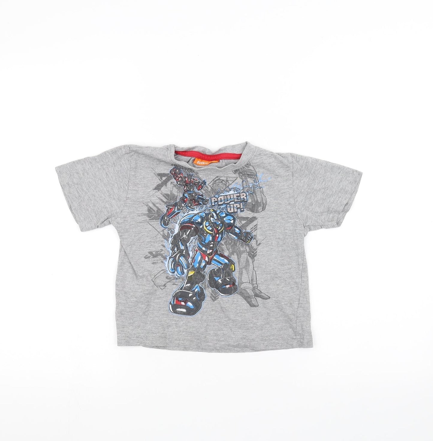 Duck & Dodge Boys Grey   Basic T-Shirt Size 4-5 Years