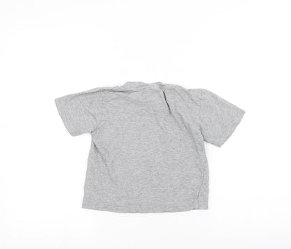 Duck and Cover Boys Grey   Basic T-Shirt Size 4-5 Years