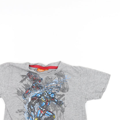 Duck and Cover Boys Grey   Basic T-Shirt Size 4-5 Years