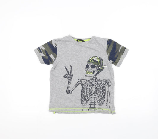 George Boys Grey   Basic T-Shirt Size 7-8 Years