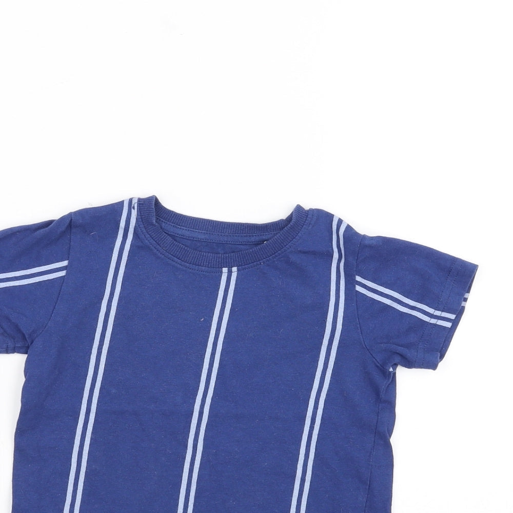 NEXT Boys Blue Striped  Basic T-Shirt Size 3 Years