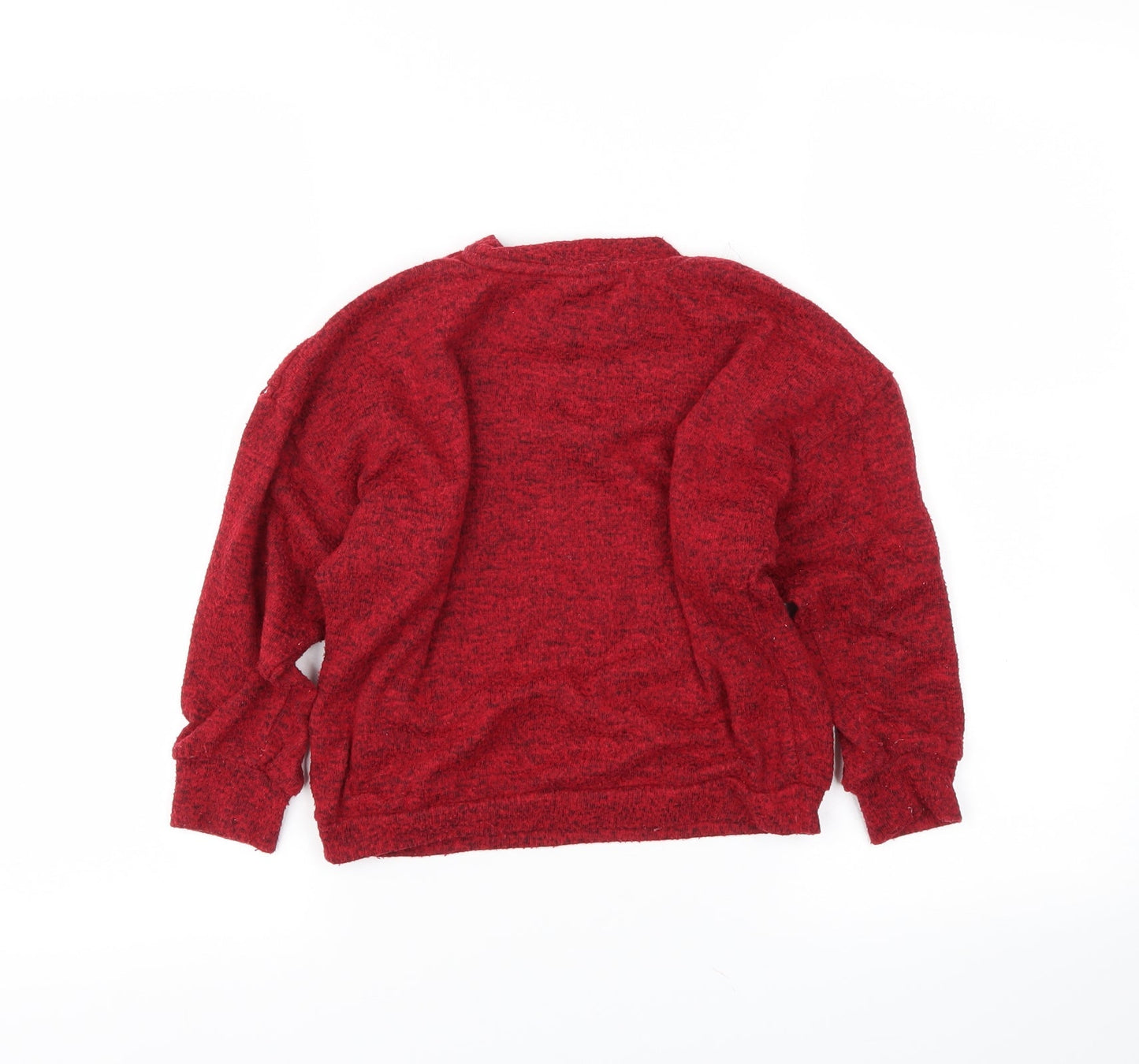 F&F Girls Red   Pullover Jumper Size 5-6 Years