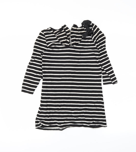 generation Girls Black Striped  Tunic T-Shirt Size 14-15 Years