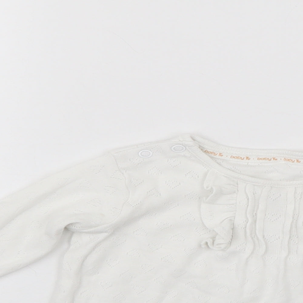 TU Girls White   Pullover Casual Size 9-10 Years