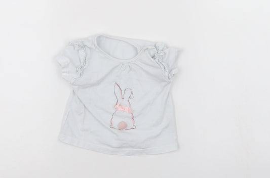 Preworn Baby Blue   Basic T-Shirt Size 3-6 Months