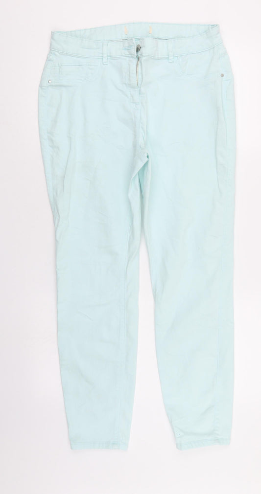 Preworn Womens Blue  Denim Skinny Jeans Size 30 in L28 in - Very pale Blue