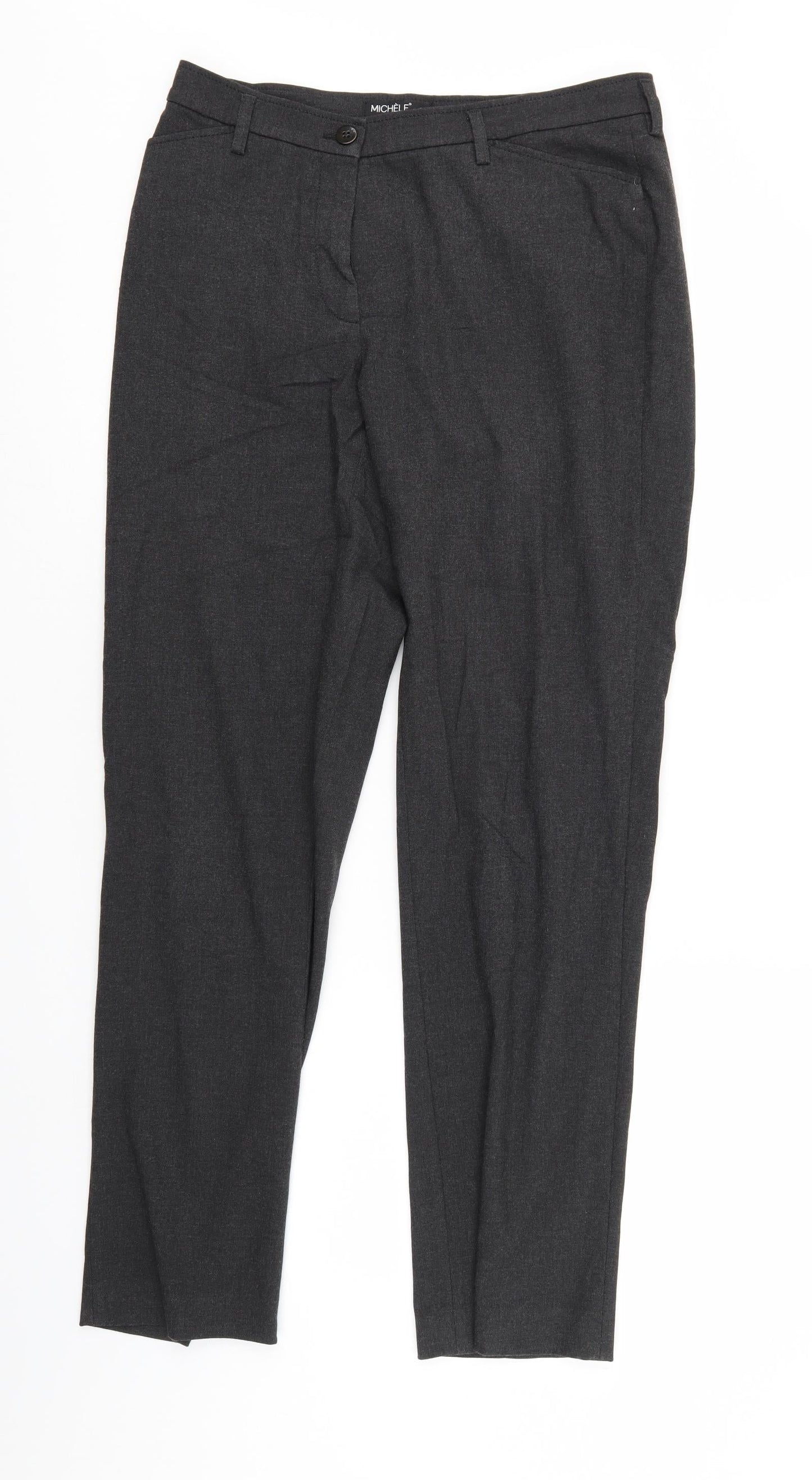 MICHELE Womens Grey   Trousers  Size 12 L30 in