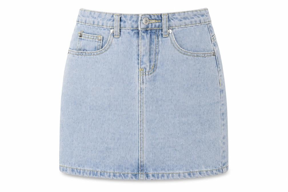 liguor n poker Womens Blue  Denim A-Line Skirt Size 6