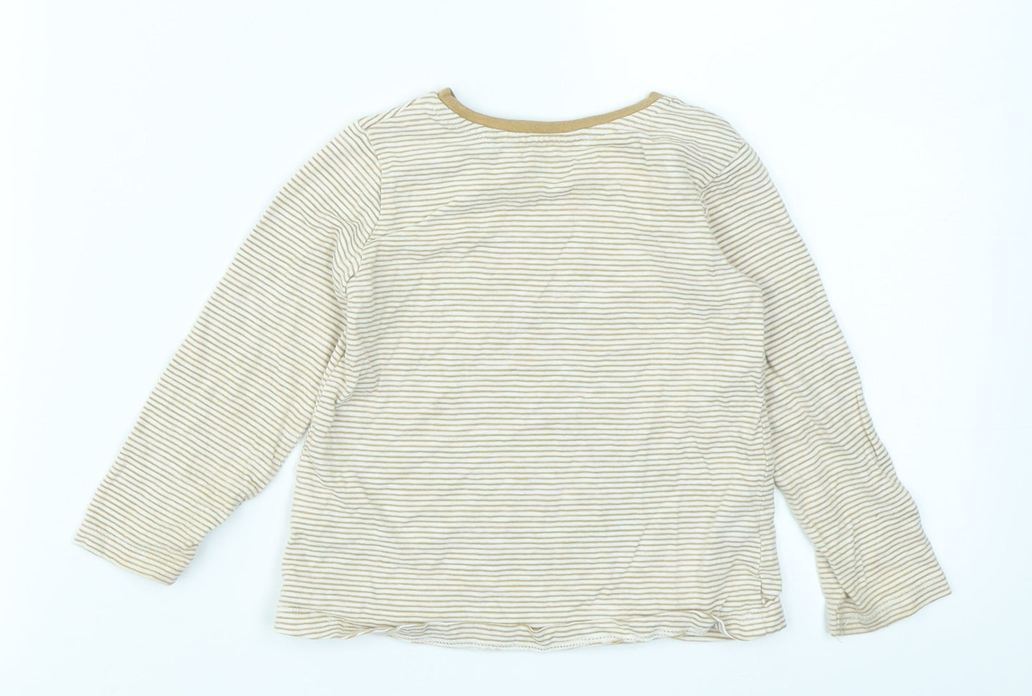 NEXT Girls Brown Striped  Basic T-Shirt Size 12-18 Months