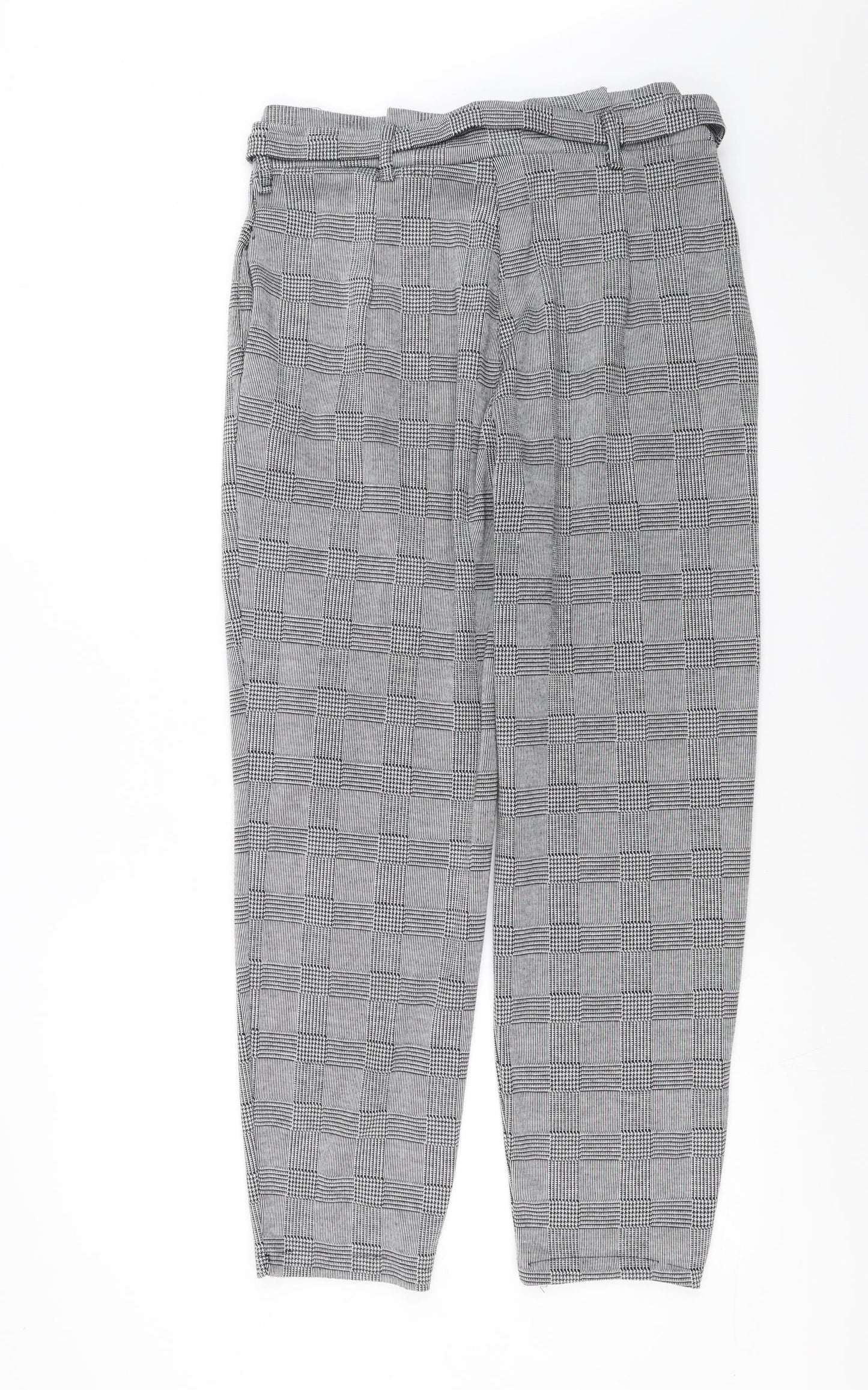 Preworn Womens Grey Houndstooth  Trousers  Size XL L26 in