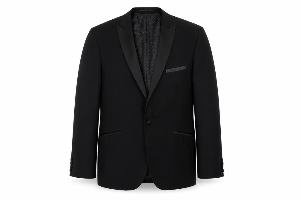 Limehaus Mens Black   Jacket Suit Jacket Size 44