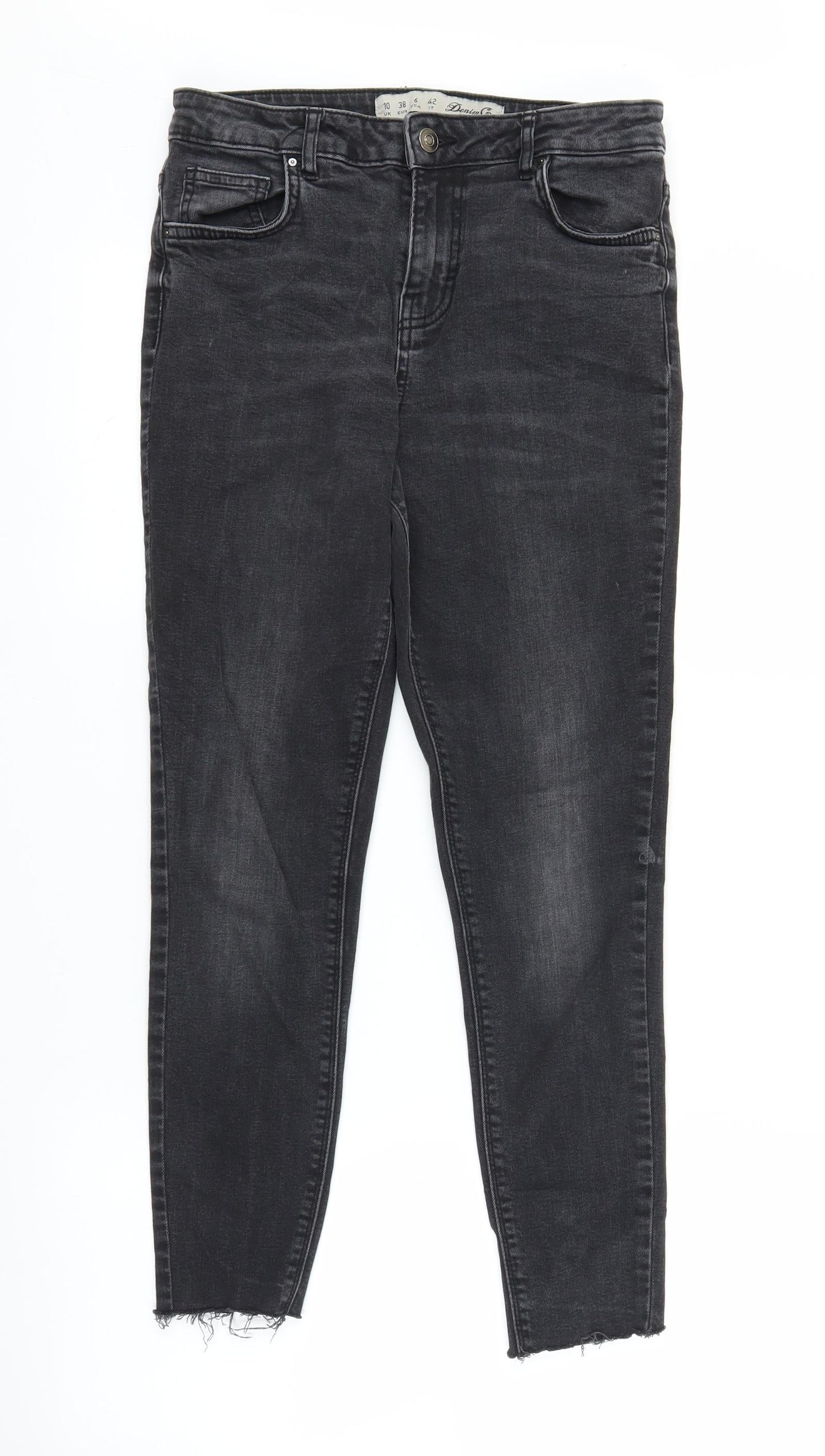 Primark Womens Black  Denim Skinny Jeans Size 10 L23 in