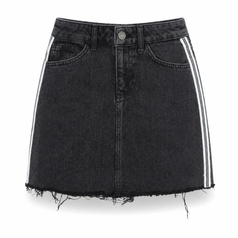 Primark Womens Black  Denim A-Line Skirt Size 4