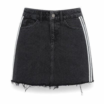 Primark Womens Black  Denim A-Line Skirt Size 4