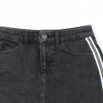Primark Womens Black  Denim A-Line Skirt Size 4