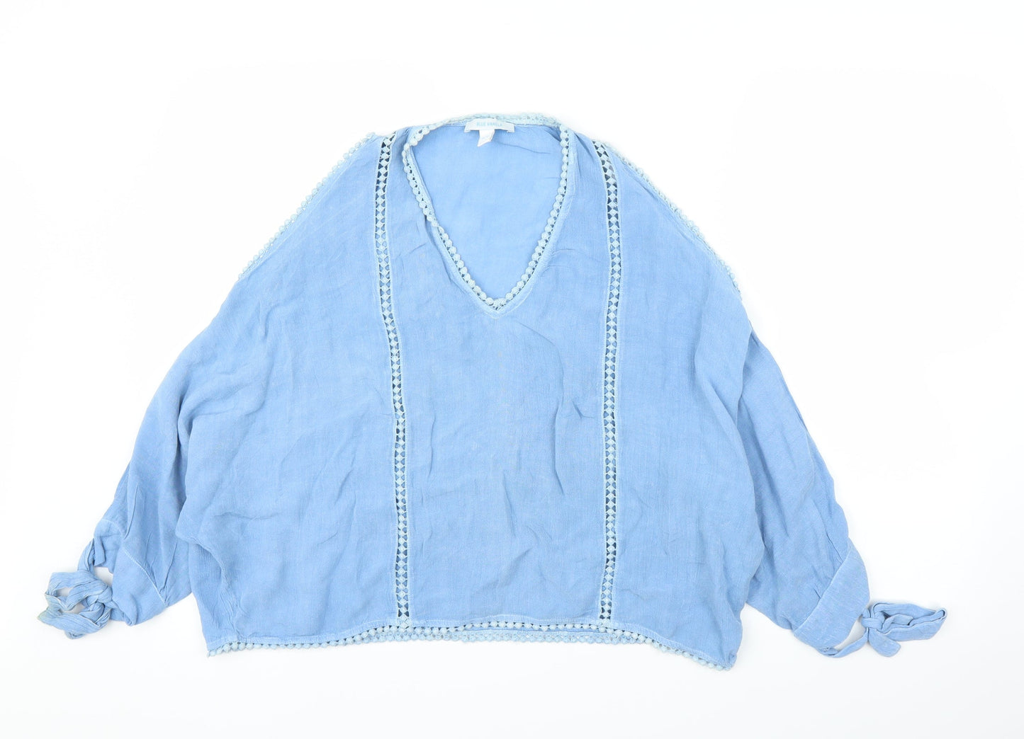 Blue Vanilla Womens Blue   Basic Blouse Size M