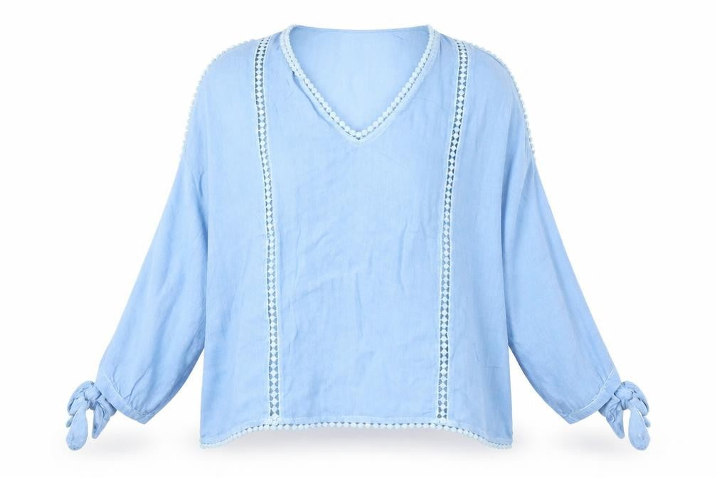Blue Vanilla Womens Blue   Basic Blouse Size M