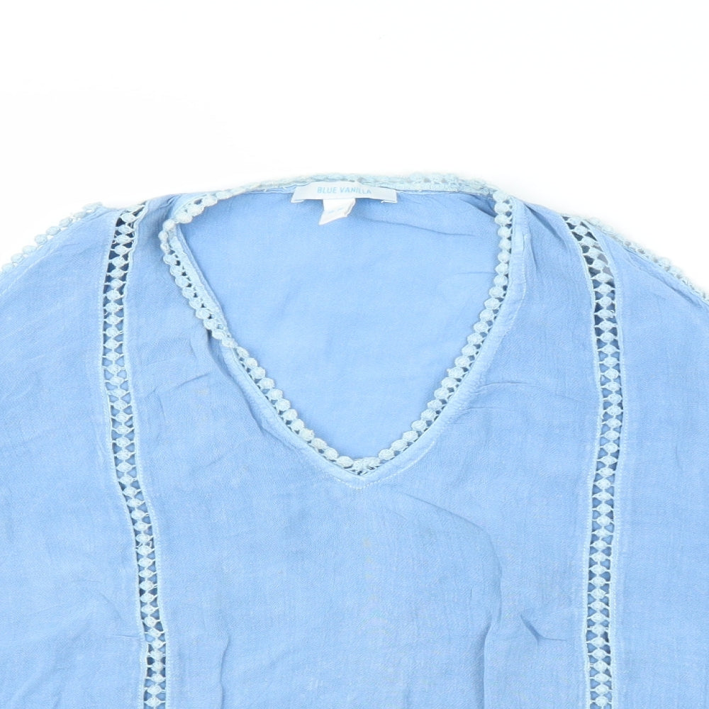 Blue Vanilla Womens Blue   Basic Blouse Size M