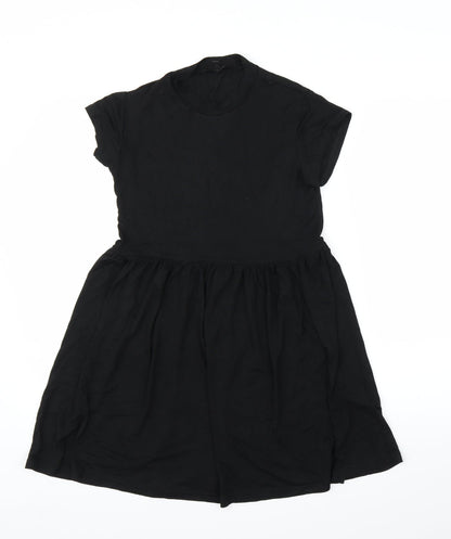 Additional front view of Missguided women’s black a-line, size UK 8