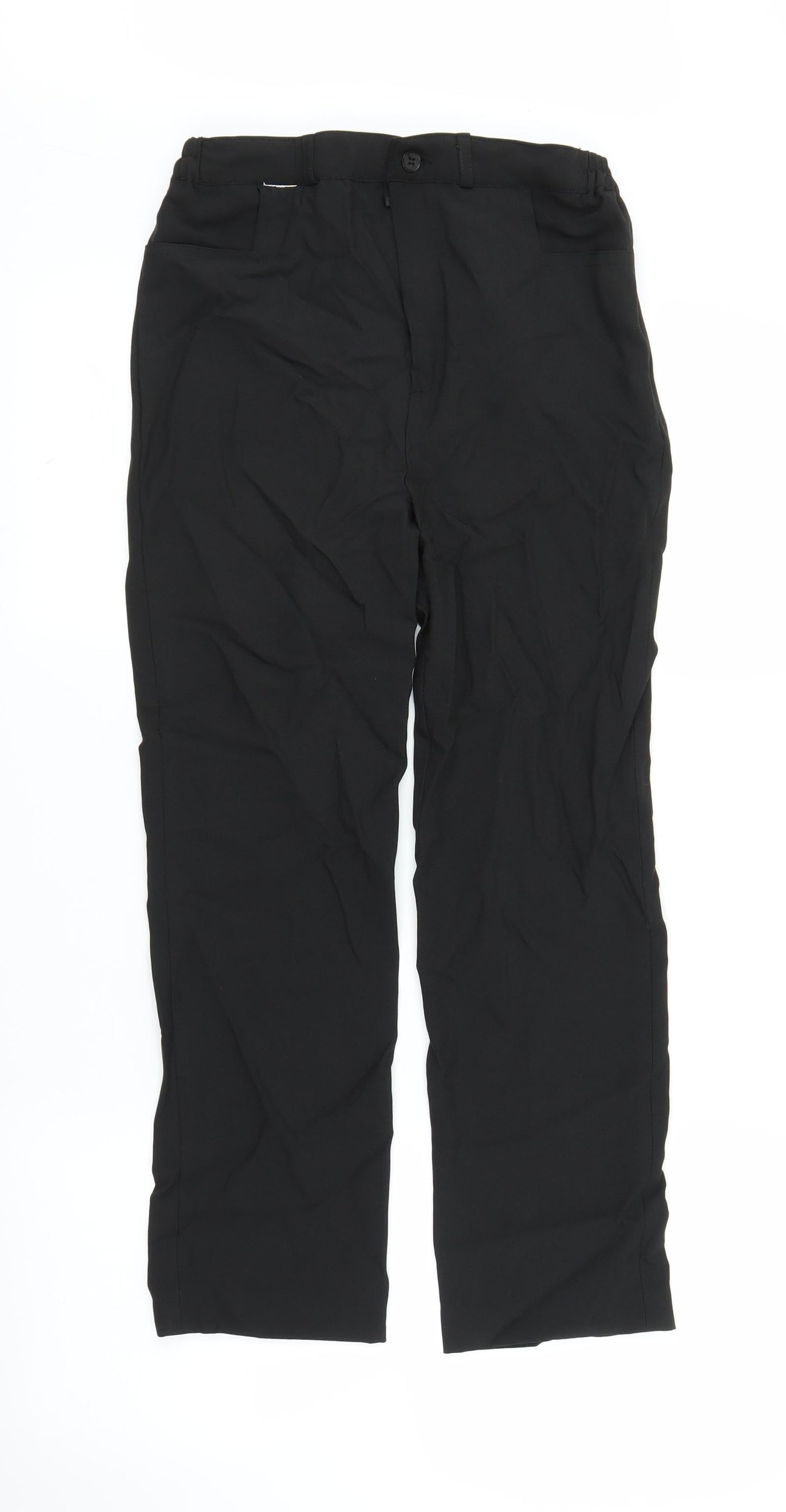 Preworn Boys Black    Trousers Size M