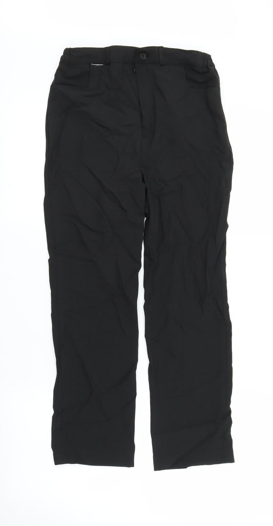Preworn Boys Black    Trousers Size M
