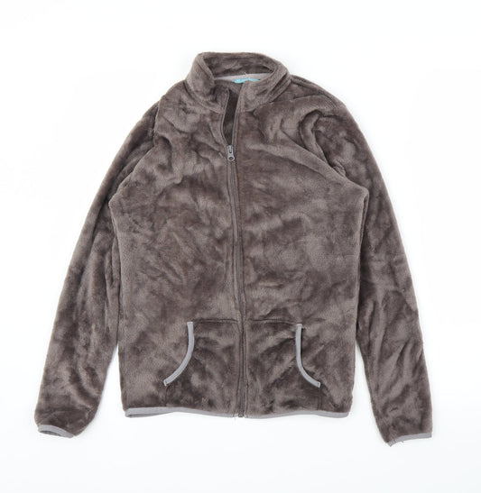 Avenue Womens Brown  Fleece Full Zip Jumper Size 8