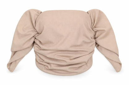 Boohoo Womens Beige   Basic Blouse Size 14