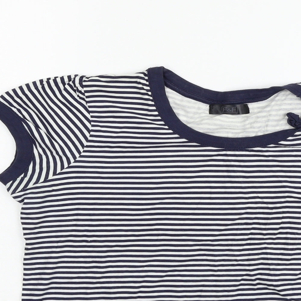 F&F Womens Silver Polka Dot  Basic Polo Size 12