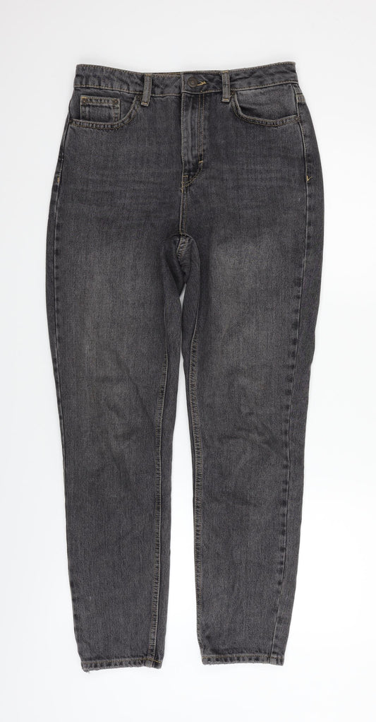 Topshop Womens Grey   Straight Jeans Size M L27 in