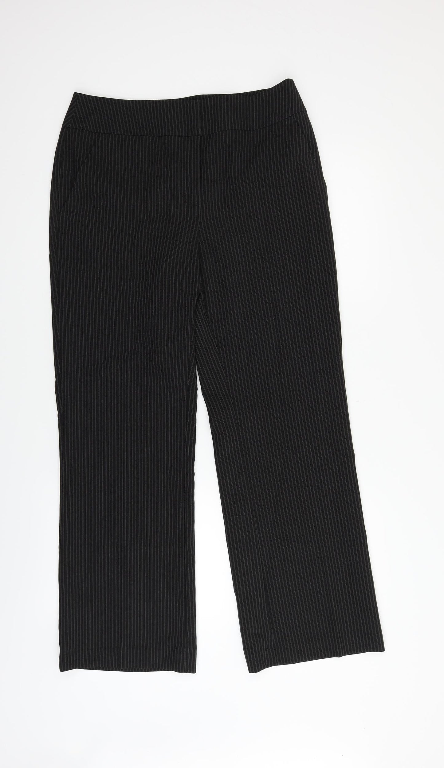 Papaya Womens Black   Trousers  Size 10 L28 in
