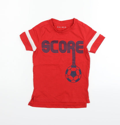 Preloved Nutmeg Girls Red   Basic T-Shirt Size 4-5 Years - Front