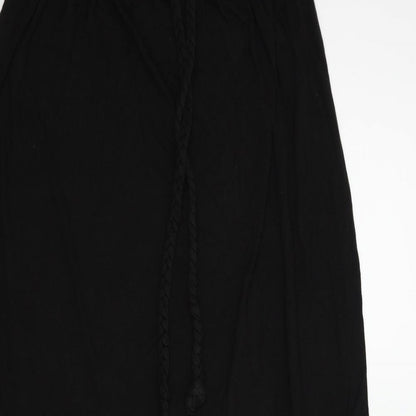 Close-up detail of Atmosphere women’s black fit & flare, size UK 14