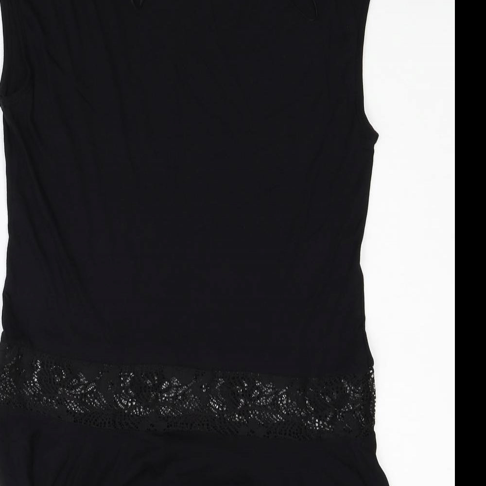 George Womens Black   Basic T-Shirt Size 10