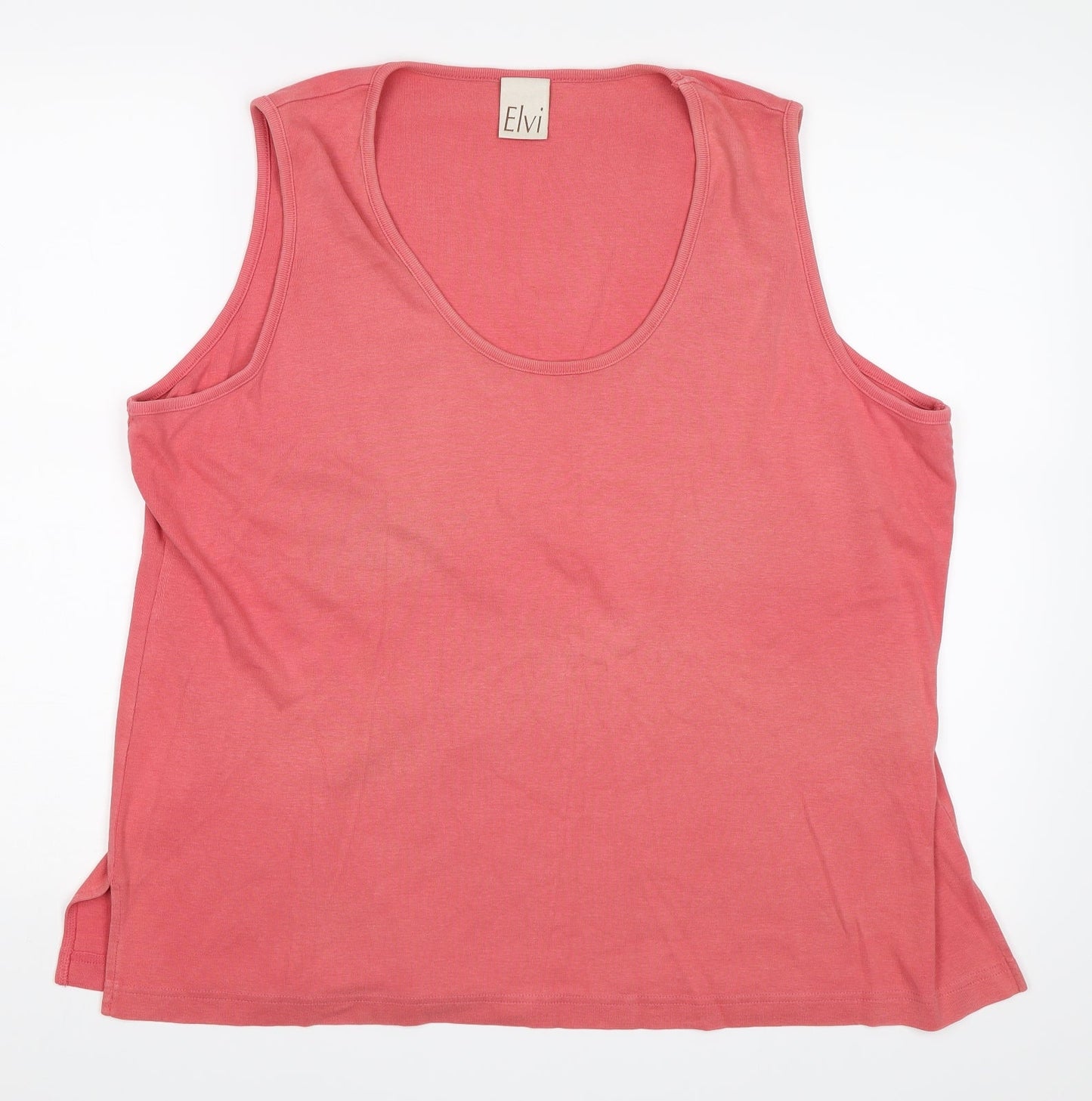 ELVI Womens Pink   Basic Tank Size L