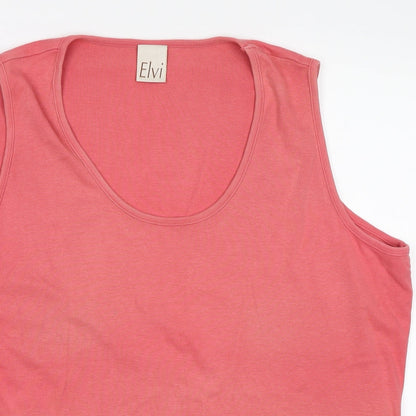 Preloved ELVI Womens Pink   Basic Tank Size L - Detail