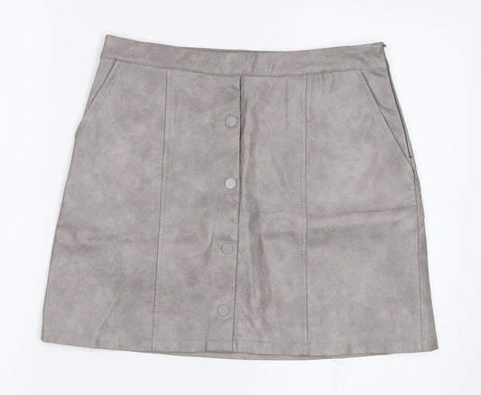 JCL Womens Grey   A-Line Skirt Size M