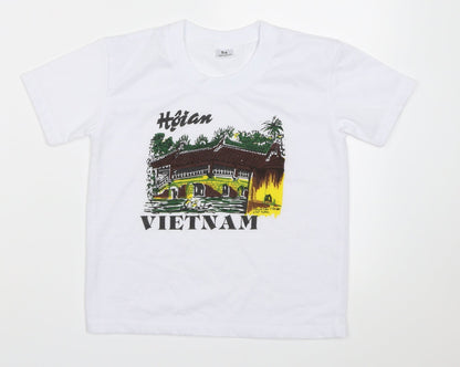 Preloved Preworn Boys White   Basic T-Shirt Size 6 Years  - vietnam - Front