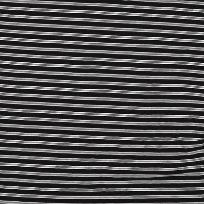Marks & Spencer Womens Black Striped  Basic T-Shirt Size 14