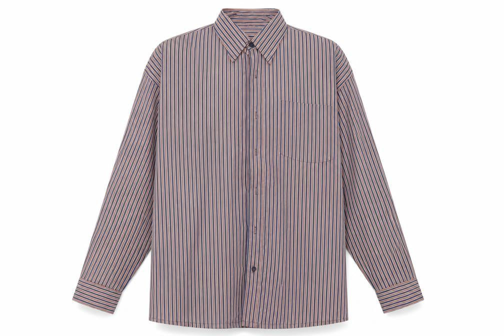Shannon Mens Red Striped   Button-Up Size 2XL