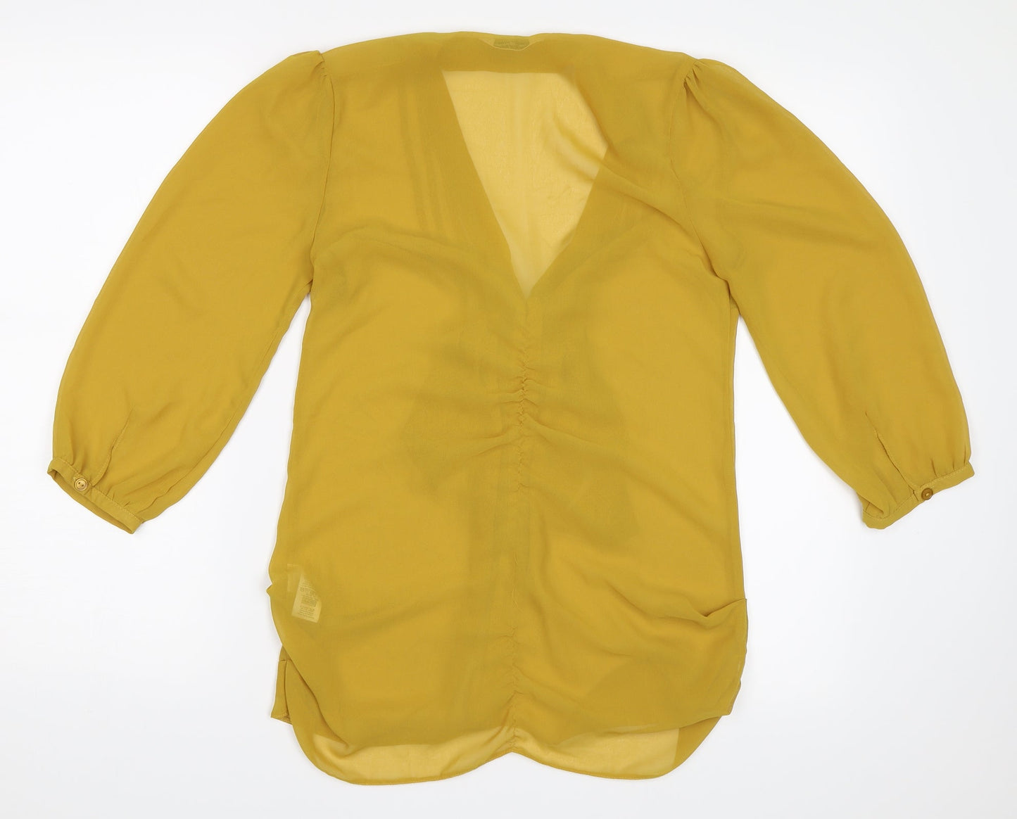 Miss Selfridge Womens Yellow   Basic Button-Up Size 6