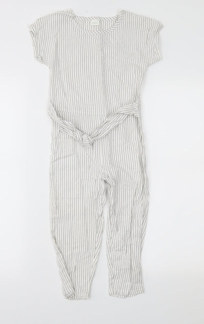 Next Girls White Striped  Jumpsuit One-Piece Size 4XL