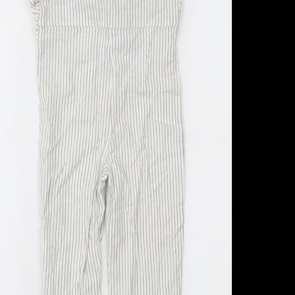 Next Girls White Striped  Jumpsuit One-Piece Size 4XL