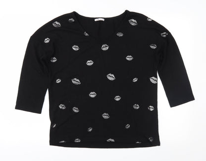 Tu Womens Black   Pullover Jumper Size 10