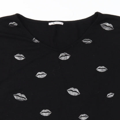 Tu Womens Black   Pullover Jumper Size 10