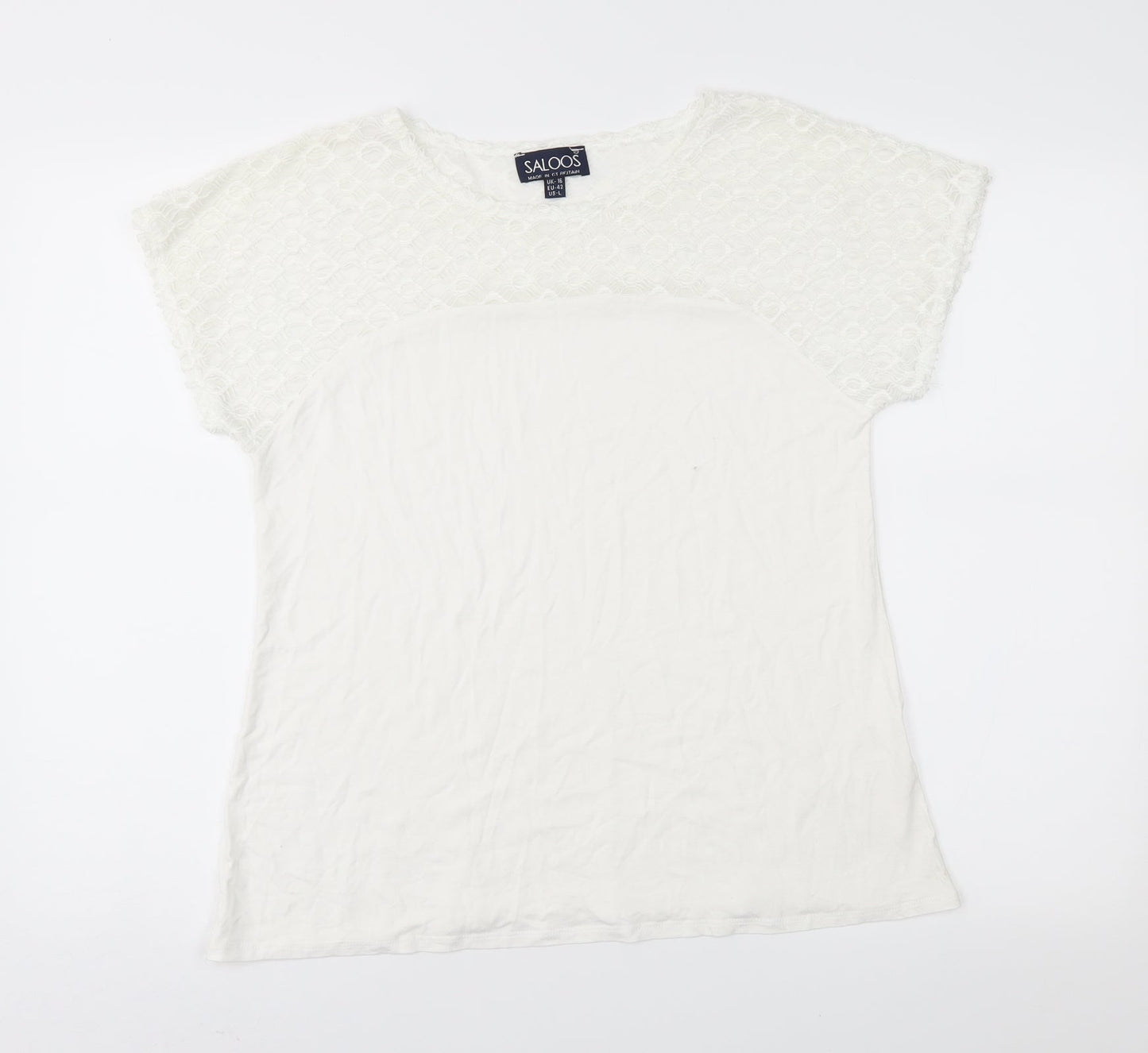 Saloos Womens White   Basic Blouse Size 16