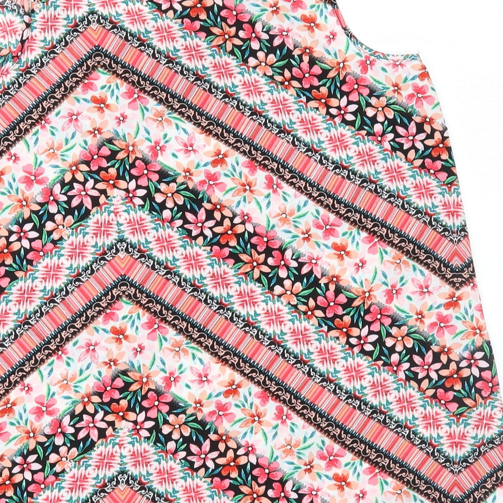 Atmosphere Womens Pink Geometric  Basic Blouse Size 14