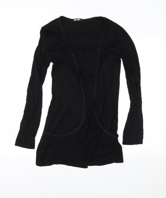 Graffic Womens Black  Jersey Cardigan Jumper Size M