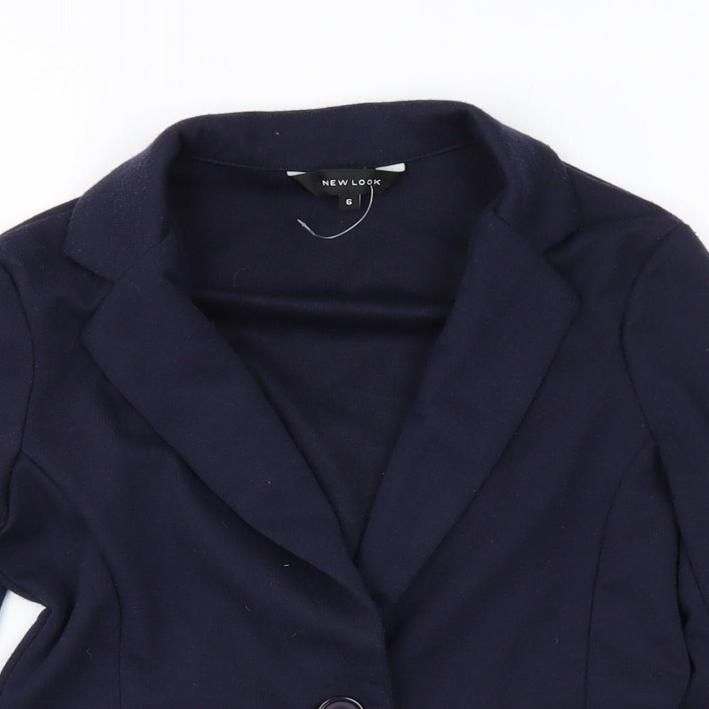 New Look Womens Blue  Jersey Jacket  Size 6